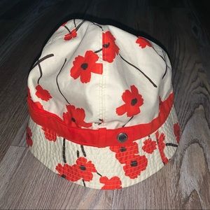 Land’s End Poppy Print Ladies Bucket Hat NWOT L/XL